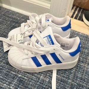 Adidas Superstar Kids Sneakers White and Blue